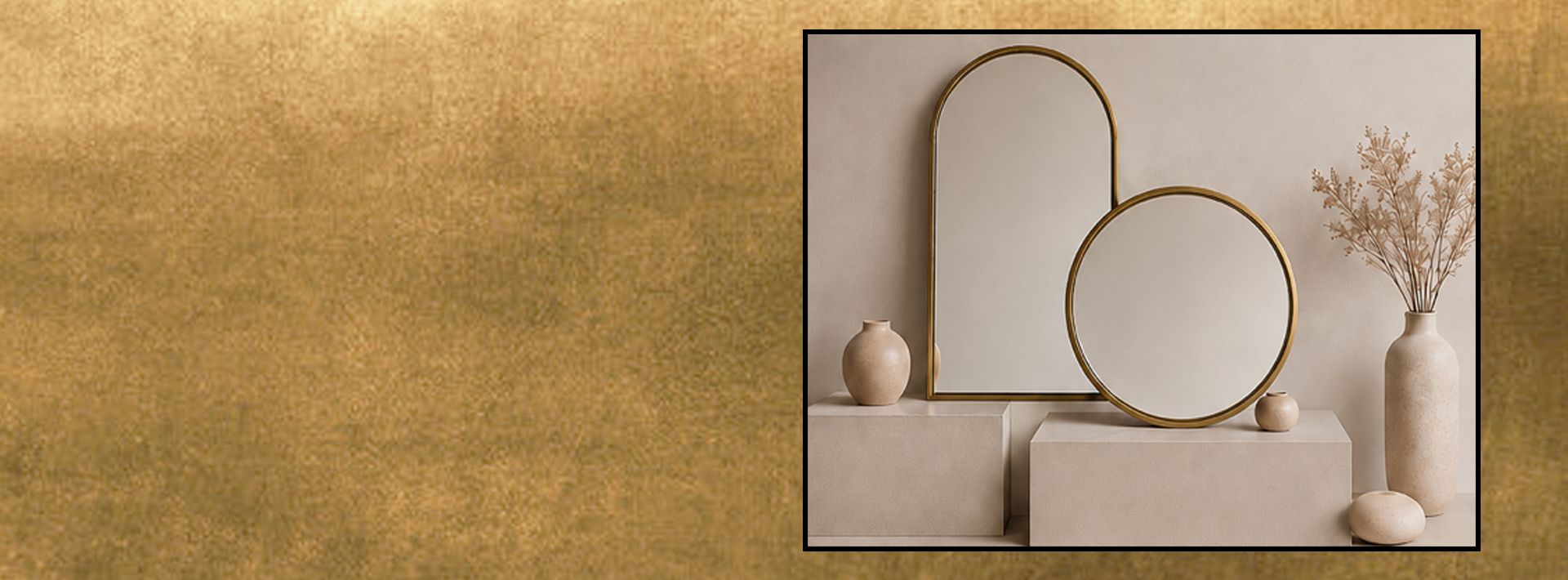 Bronze framed mirrors